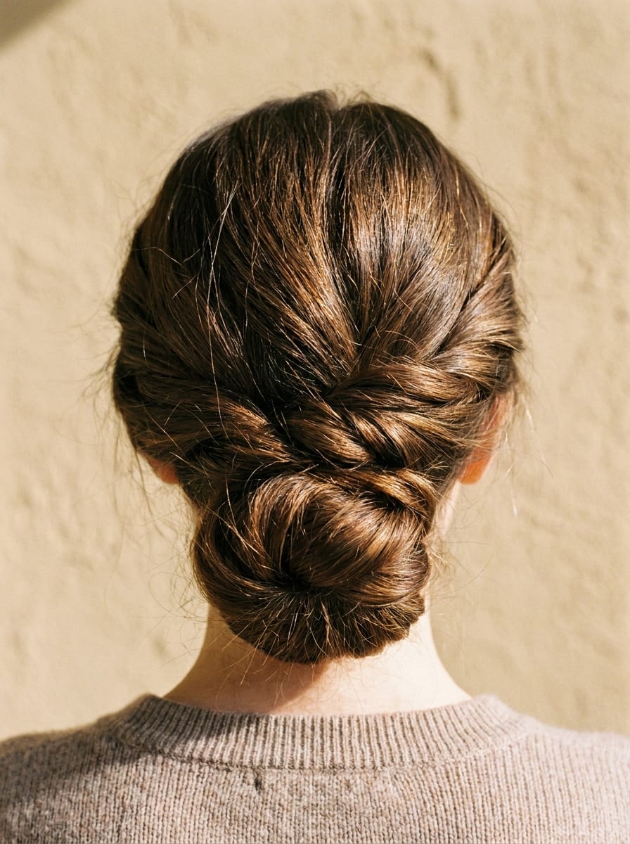 Twisted Low Bun - Dutt Frisur für lange Haare